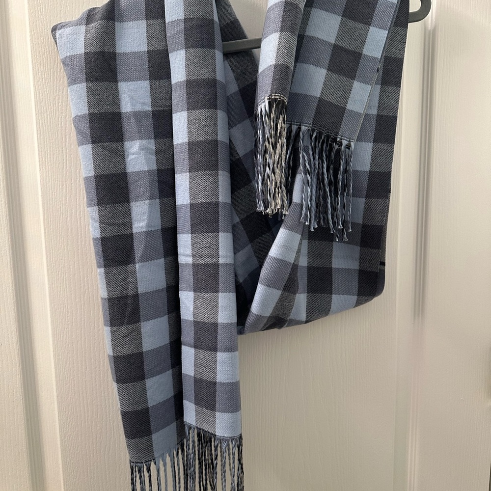 J.Jill Plaid Scarf in Blue and Gray